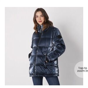 Women's Navy Puffer Jacket